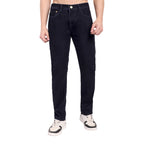 CHEMISTREE Men's Velvet Corduroy Denim Jeans | Premium Fabric | Straight Weave Slim Fit Blue