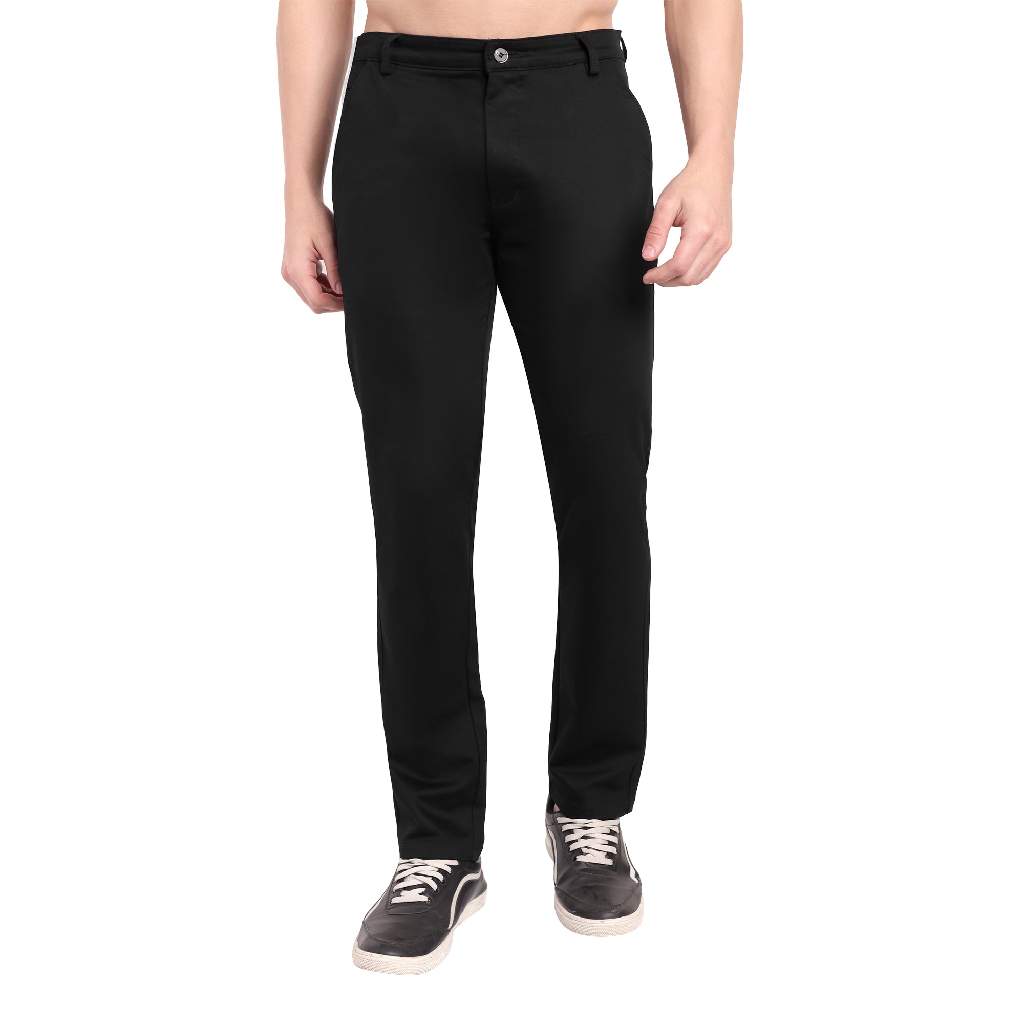 CHEMISTREE Velvet Corduroy Denim Jeans for Men | Premium Fabric | Diagonal Weave | Bootcut Blue-Black