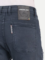 Straight Fit Denim jeans for men | Slate Blue | Knee Slit