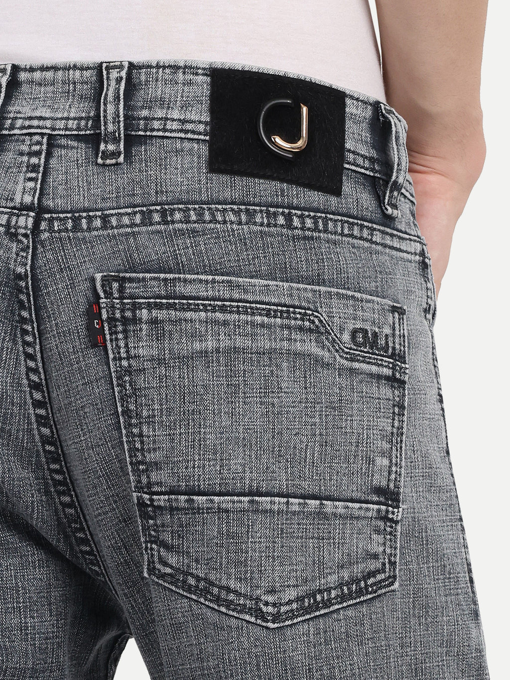 Grey-Black  Regular Straight Trouser