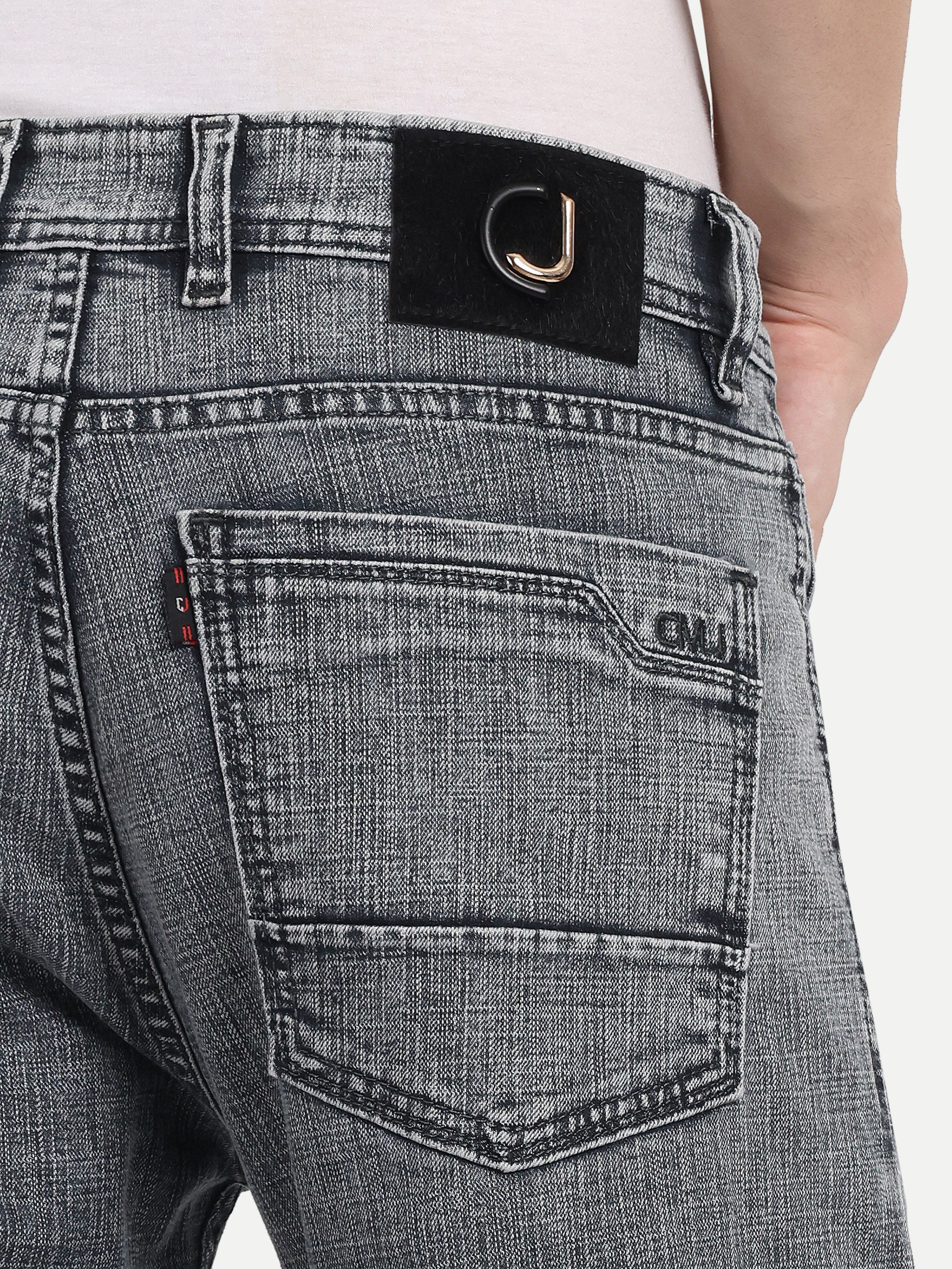 Grey-Black  Regular Straight Trouser