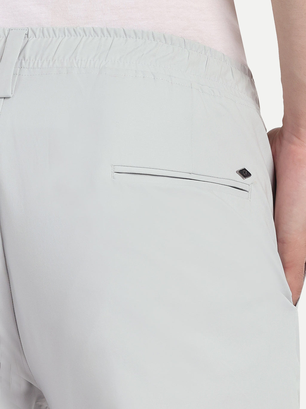 Men's  Light grey Stretchable Pants