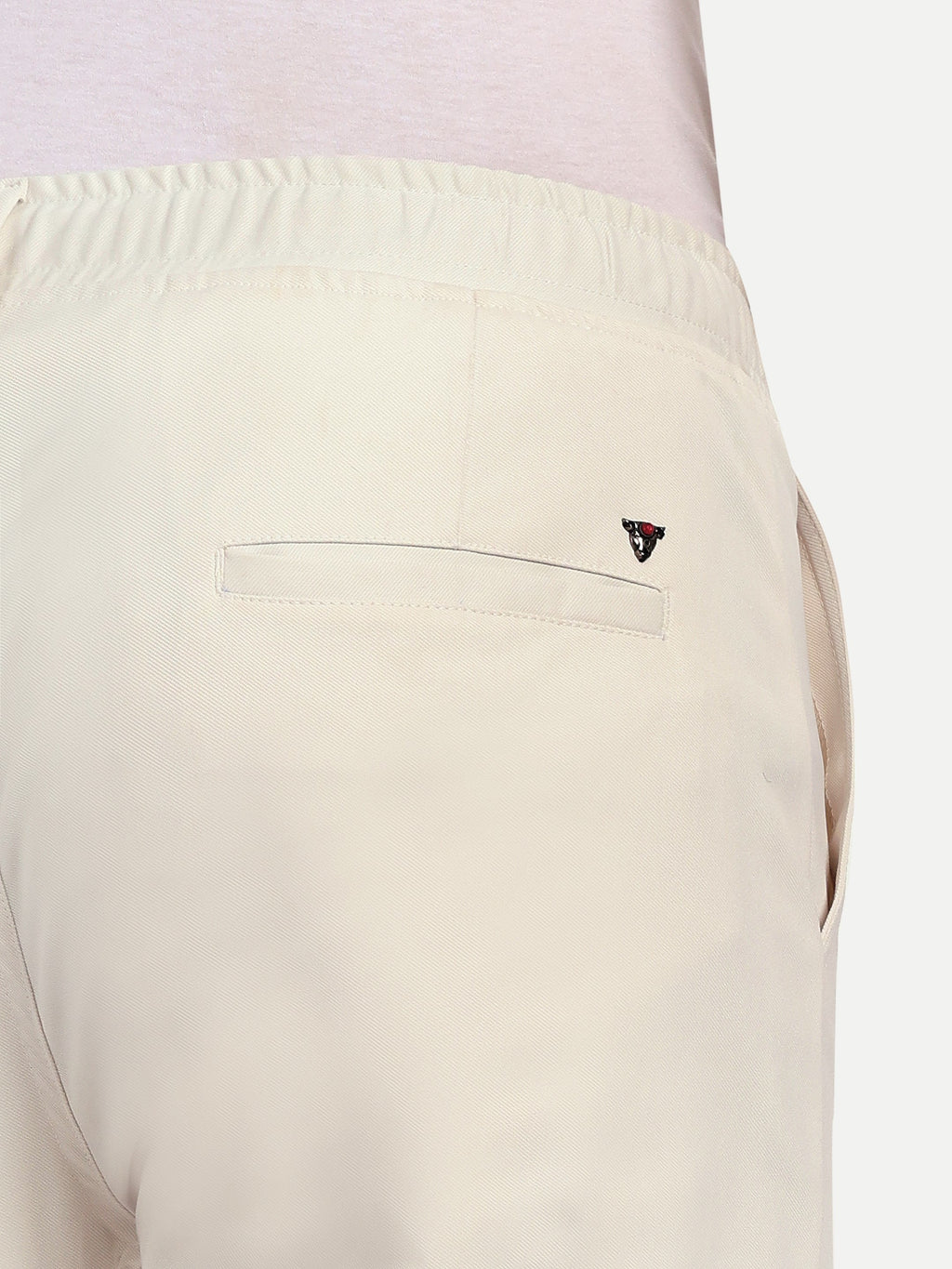 Cream Men's  Stretchable Pant