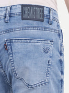 Sky Blue Men's  Stretchable  Pant