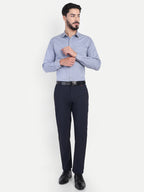 Navy Blue Men's 4-way trousers | party wear & Office Wear