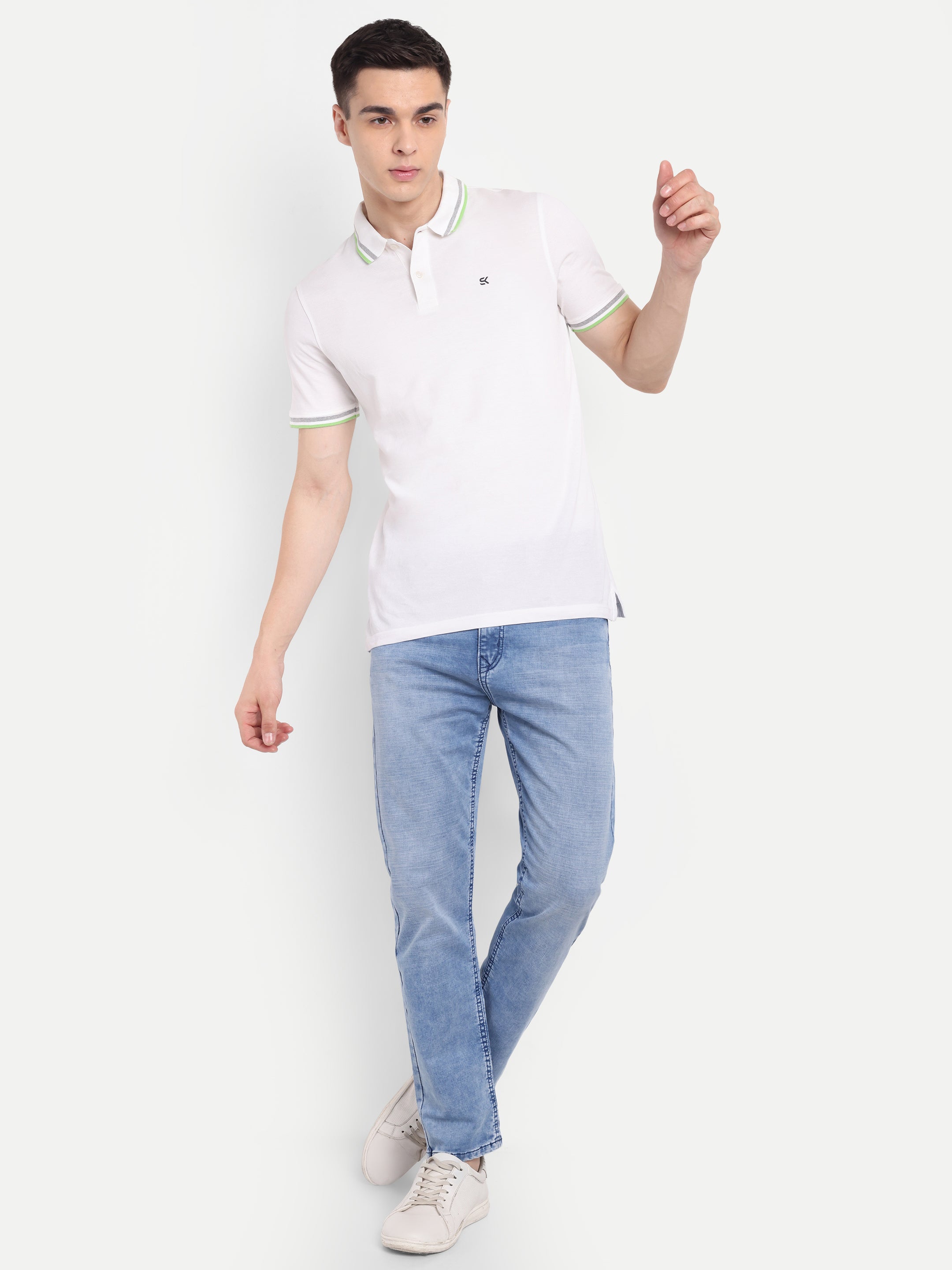 Sky Blue Men's  Stretchable  Pant