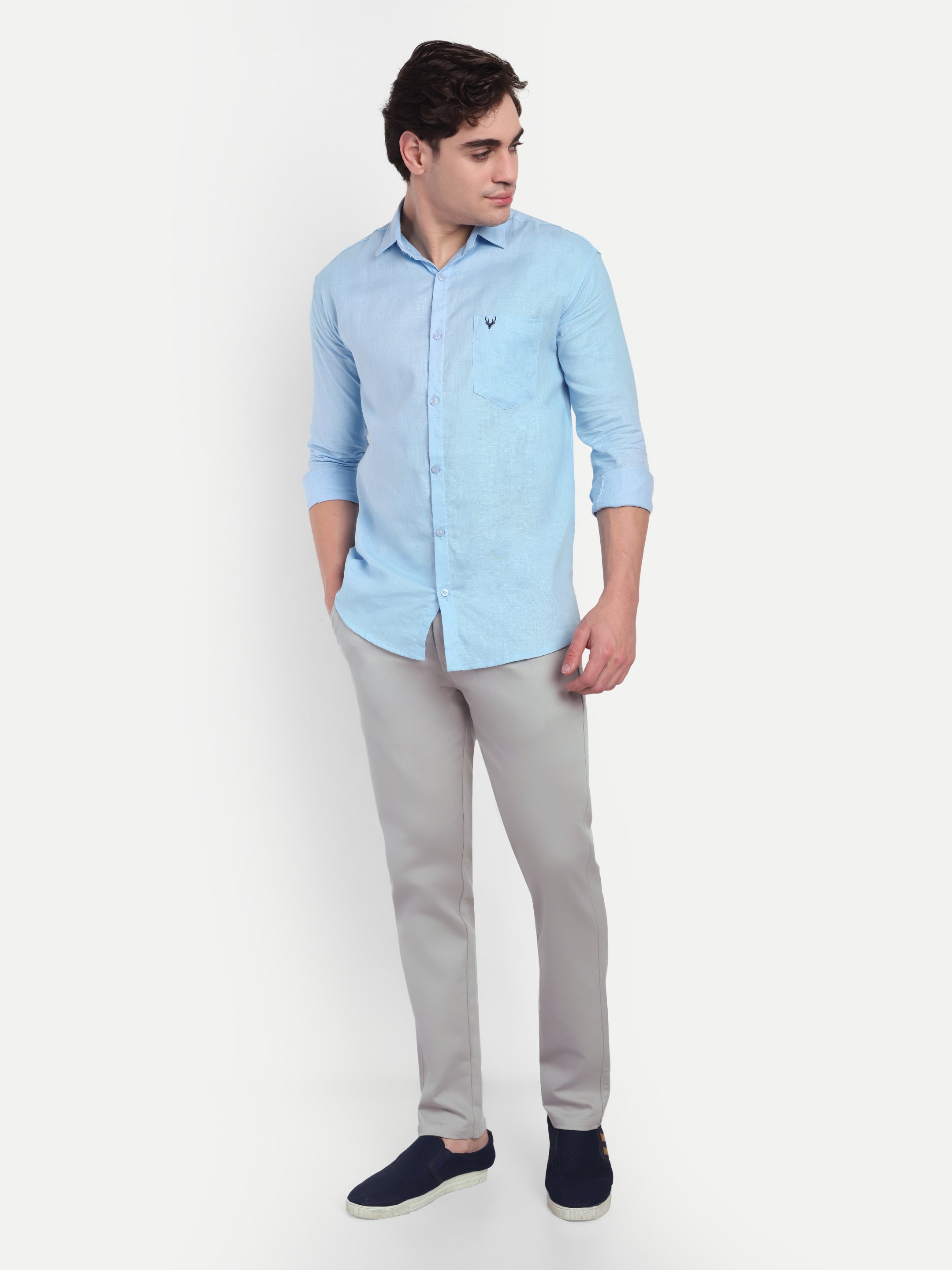 CHEMISTREE Men's Cotton Chinos Pants | 100% Safe Dye | Slim Fit Casual & Office Wear Trousers Bottle Green