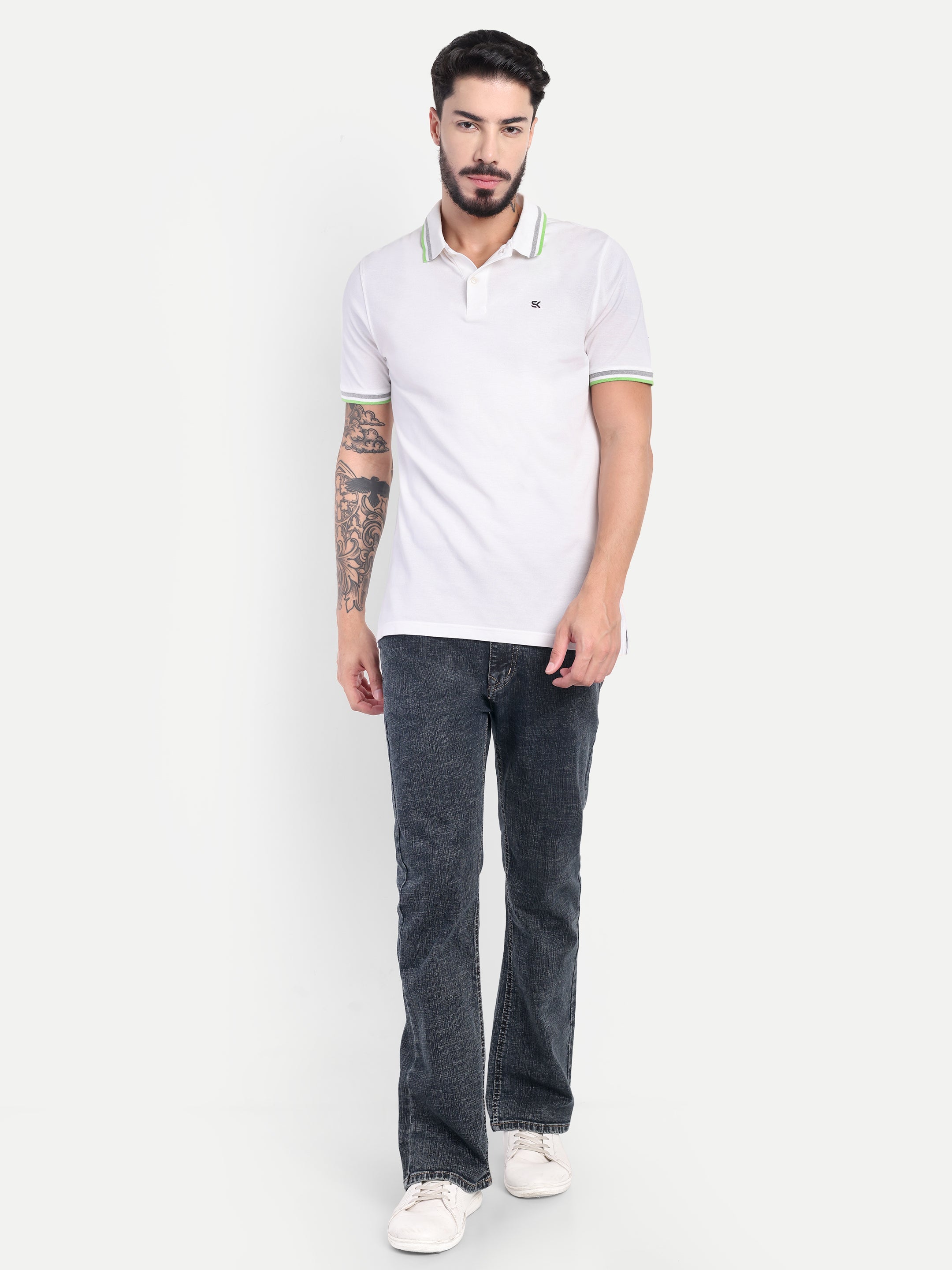 Blue Black Men's  Bell Bottom jeans