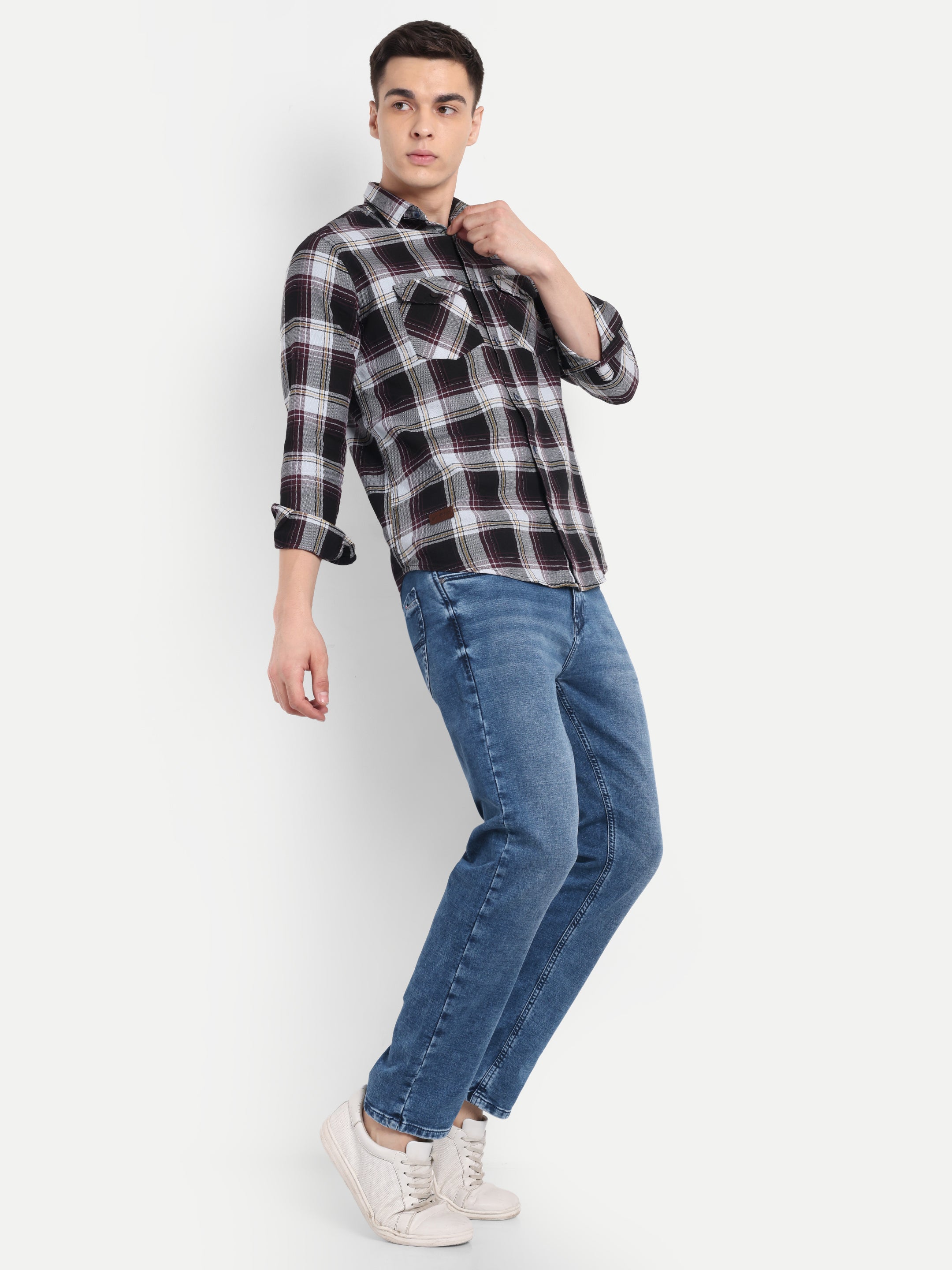 Indigo Blue Men's Pant Stretchable