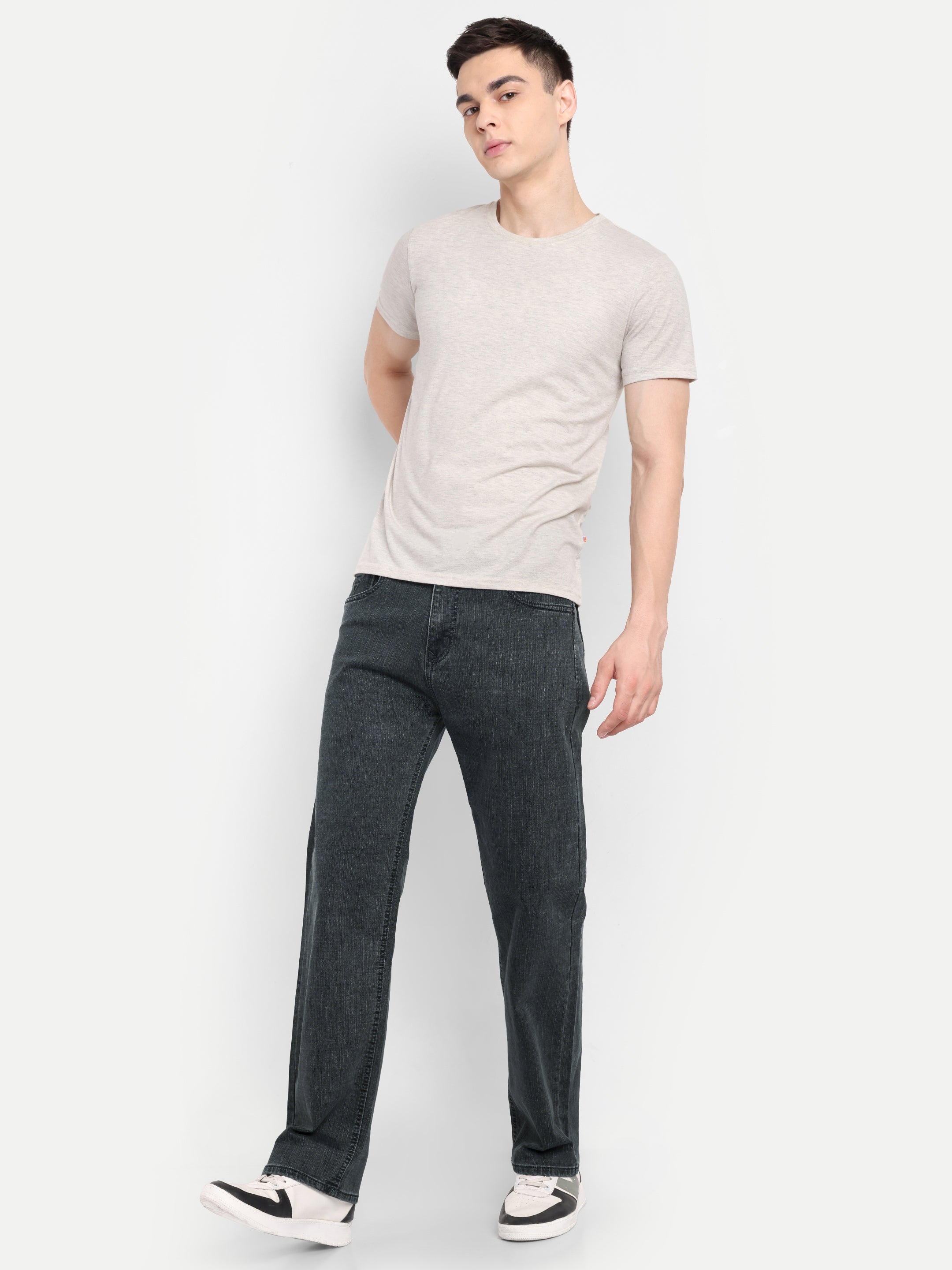Carbon Black Men's Straight Fit Jeans