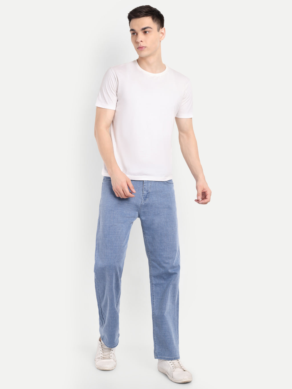 Ice Blue Men's  Straight Fit Jeans