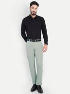 Pastel Green Men's 4-way trousers | party wear & Office Wear