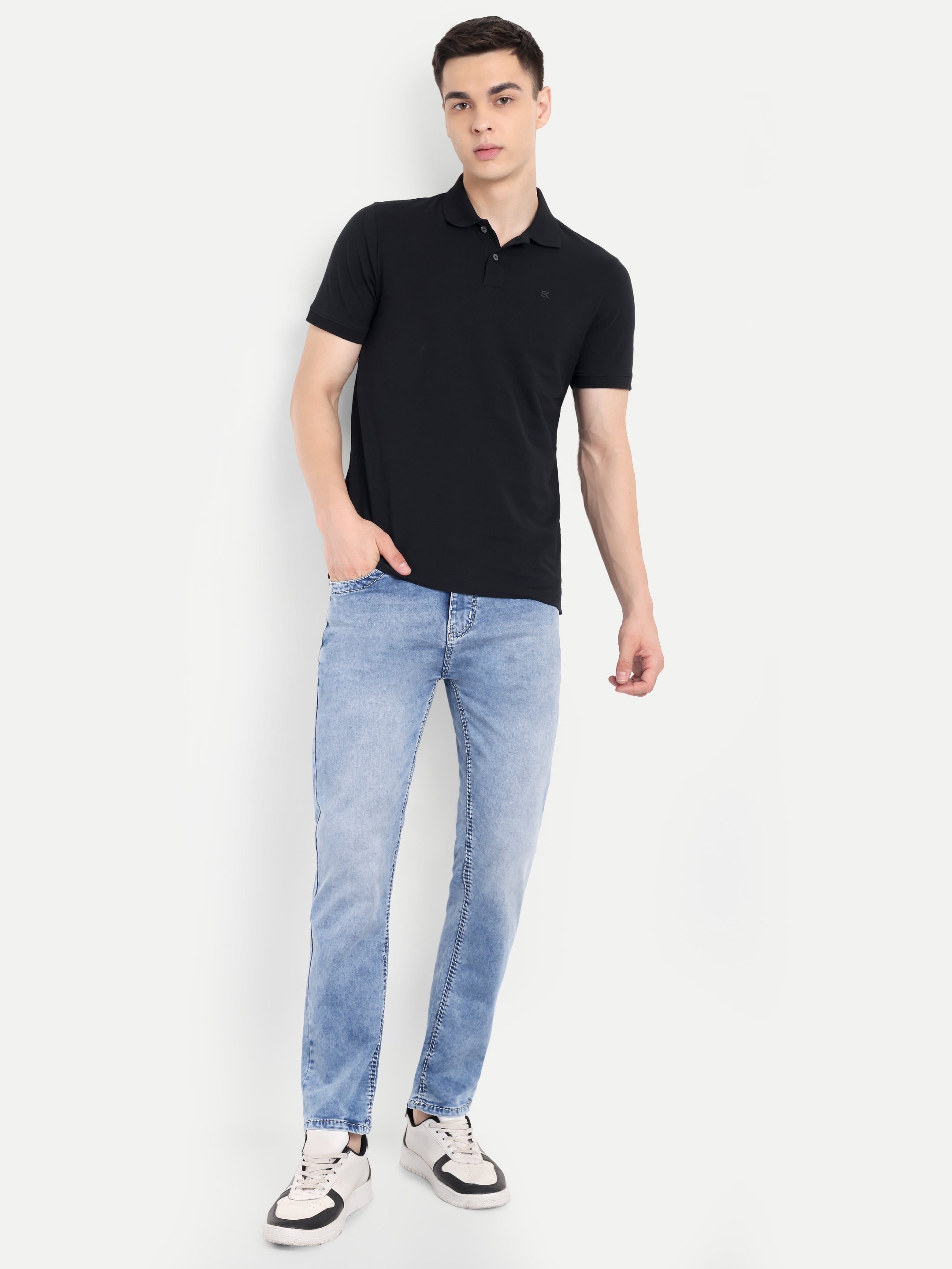 Ice Blue Men's  Stretchable  Pant