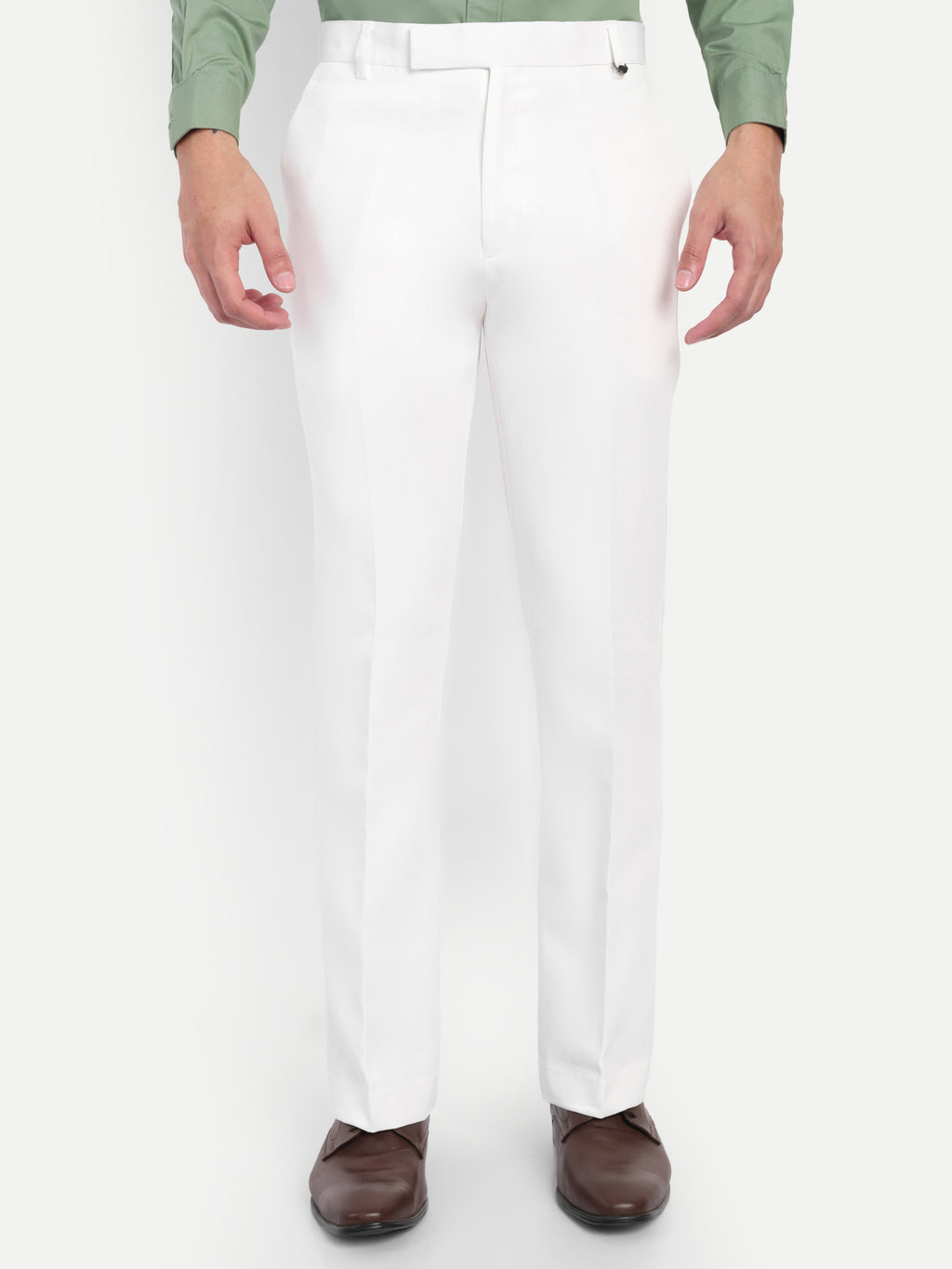White Men's Formal Bootcut trousers | Office Wear & Party Wear