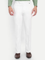 White Men's Formal Bootcut trousers | Office Wear & Party Wear