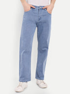 Ice Blue Men's  Straight Fit Jeans