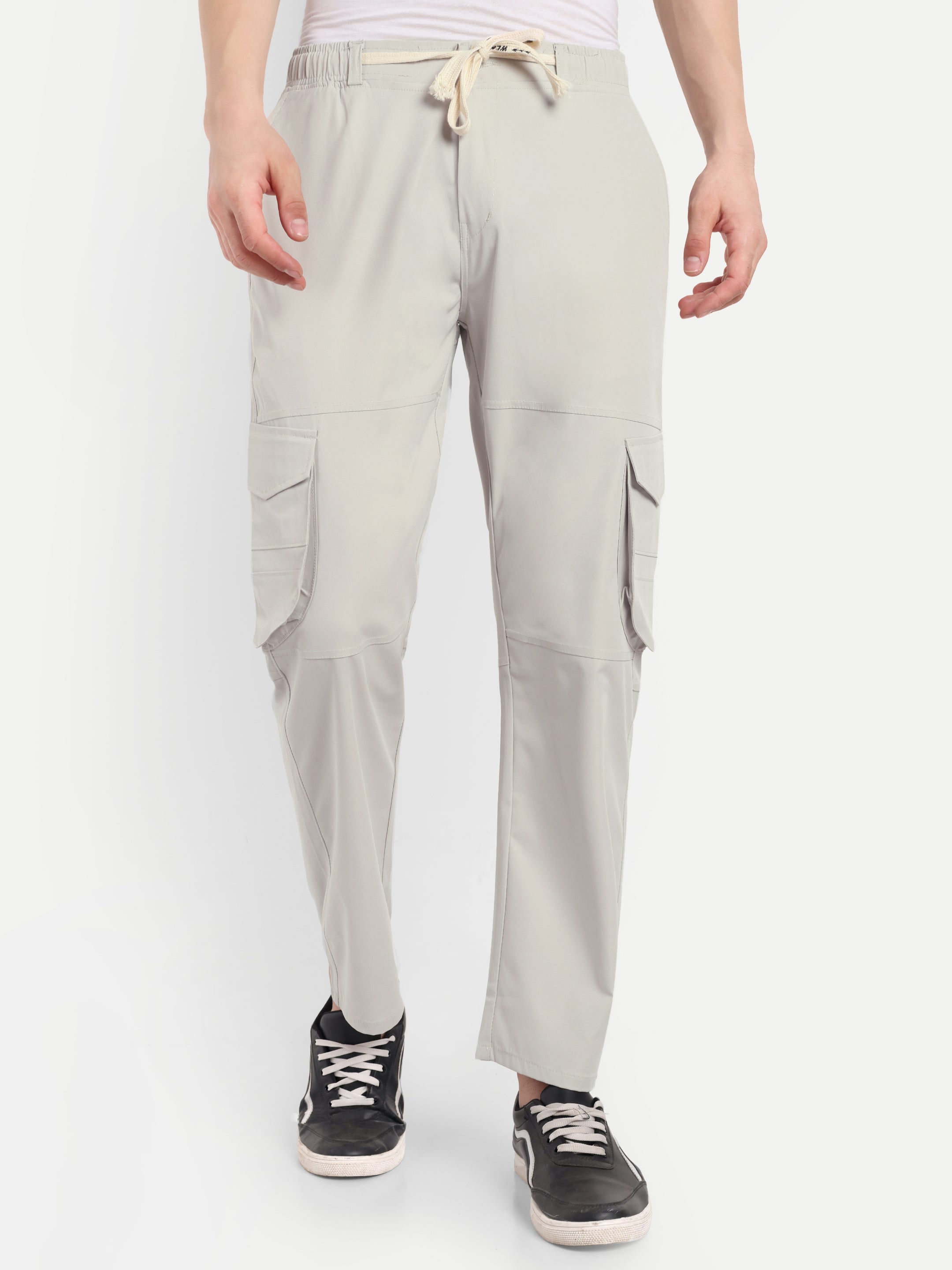 Grey Men's Urban Style Cargos | Korean Fashion