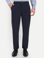 Navy Blue Men's 4-way trousers | party wear & Office Wear