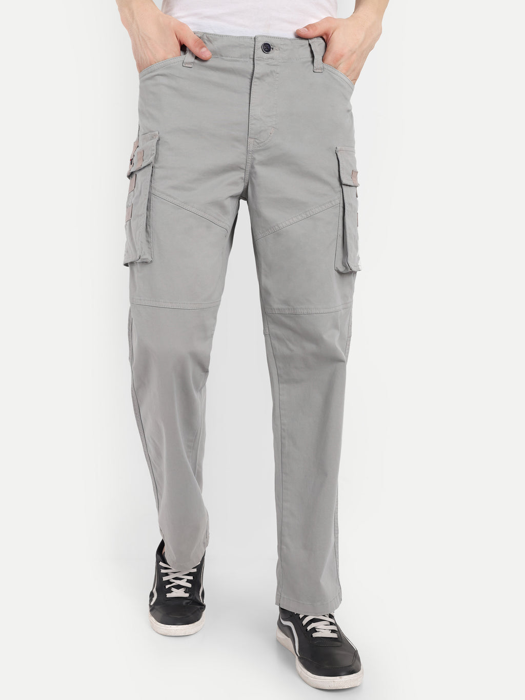 Grey Men's Cargo | Straight Fit
