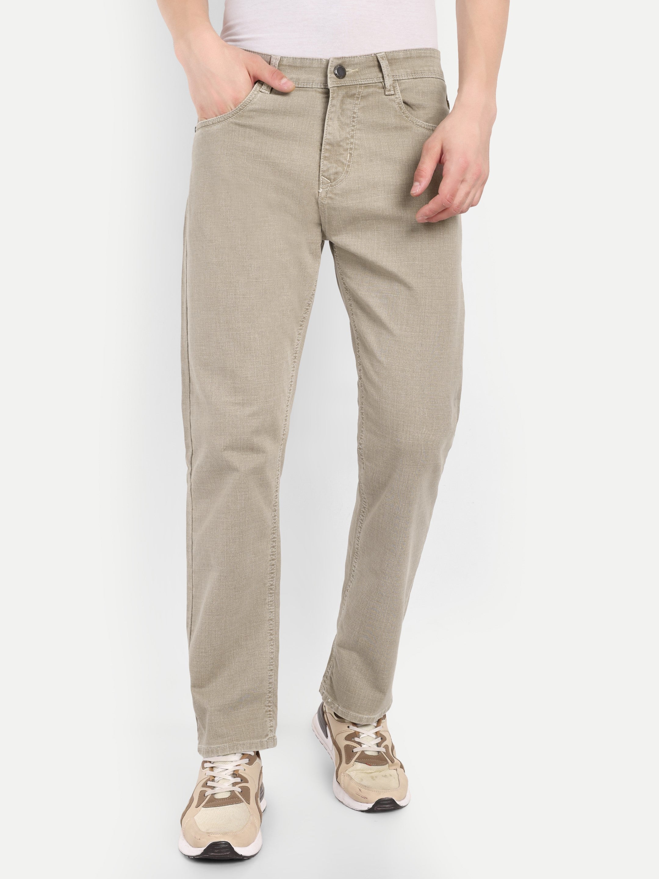Beige  Men's Pant