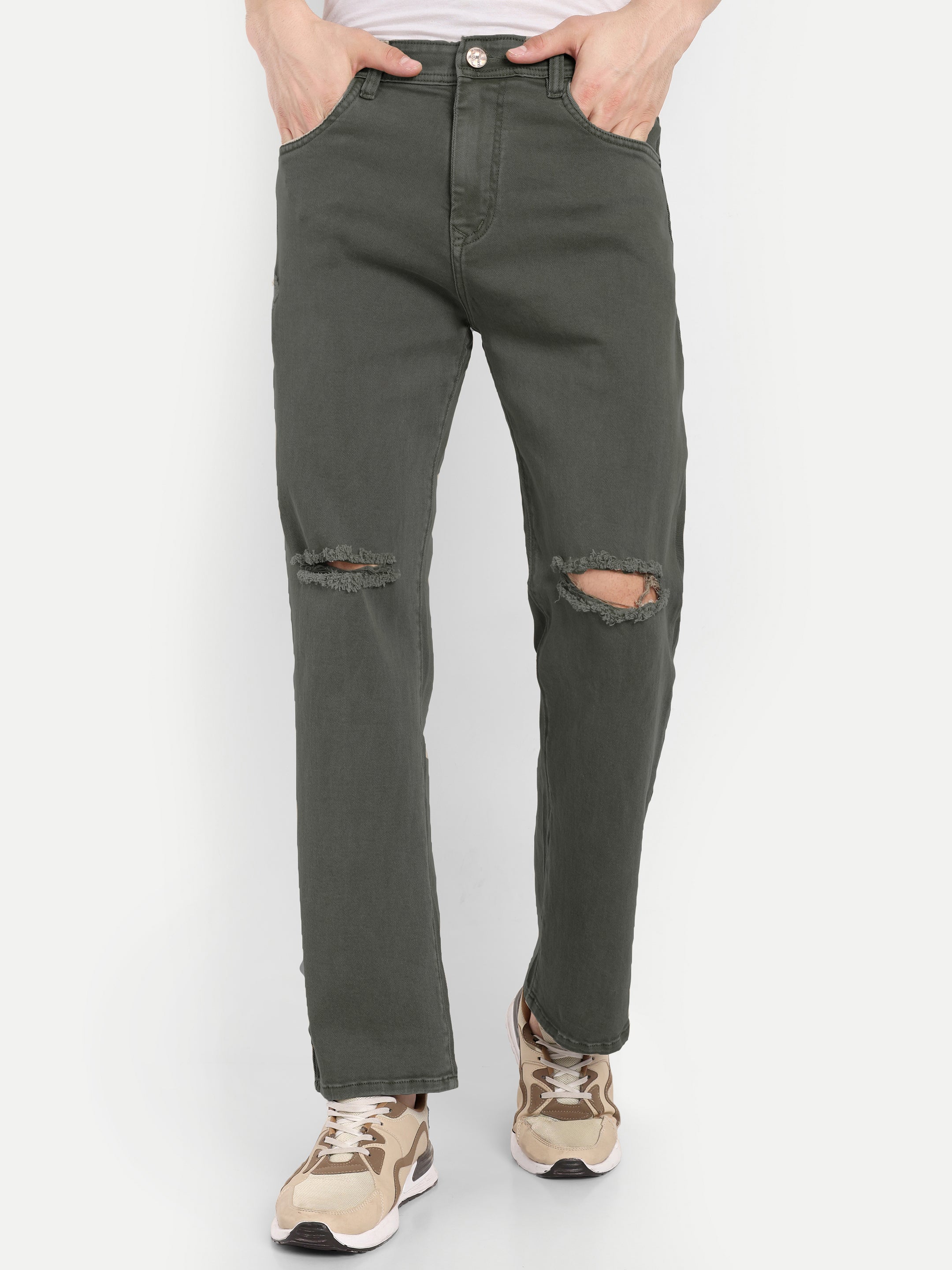 Earth Green   Denim Pants