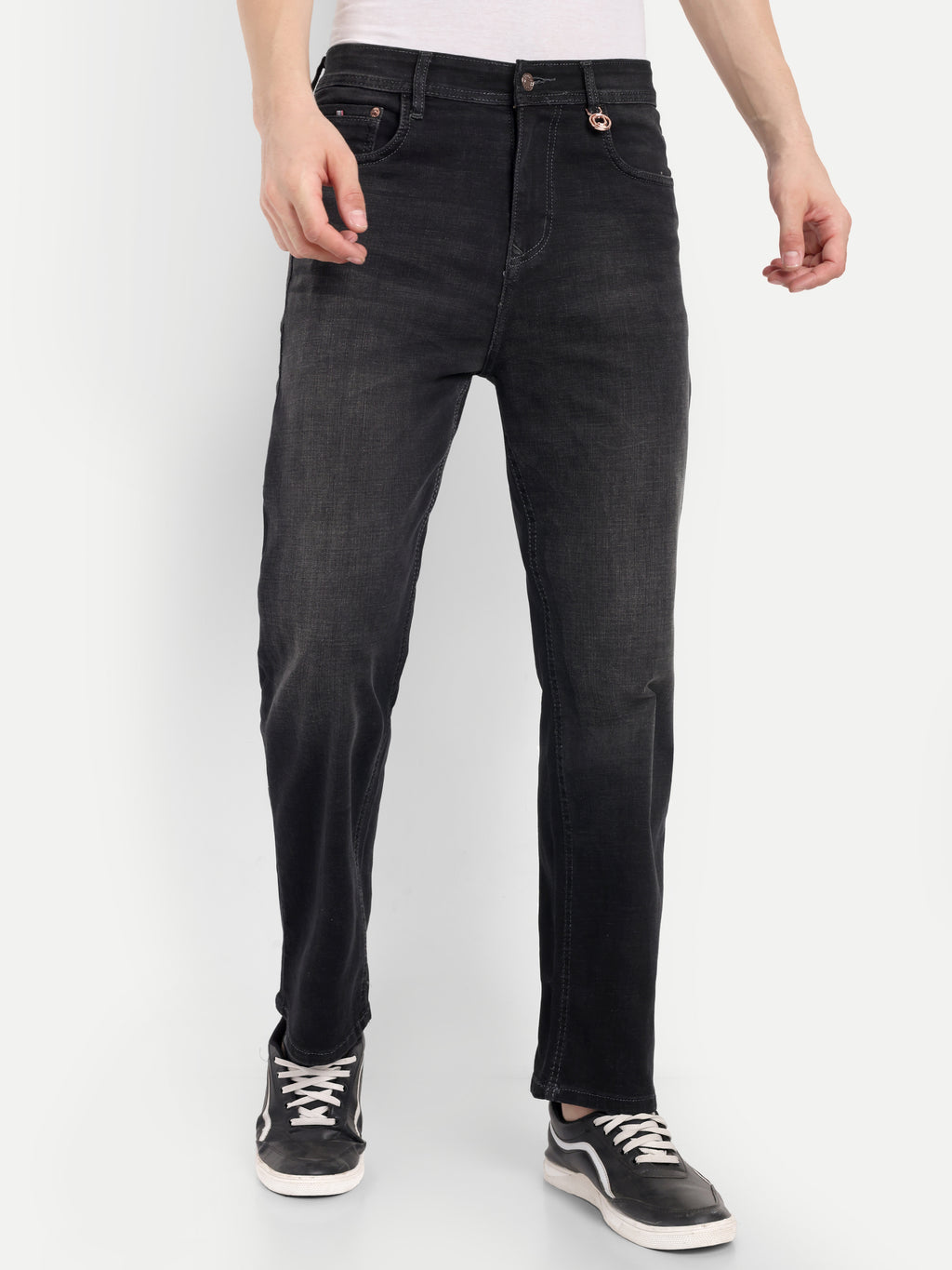 Charcoal Black Men's  Stretchable Pant