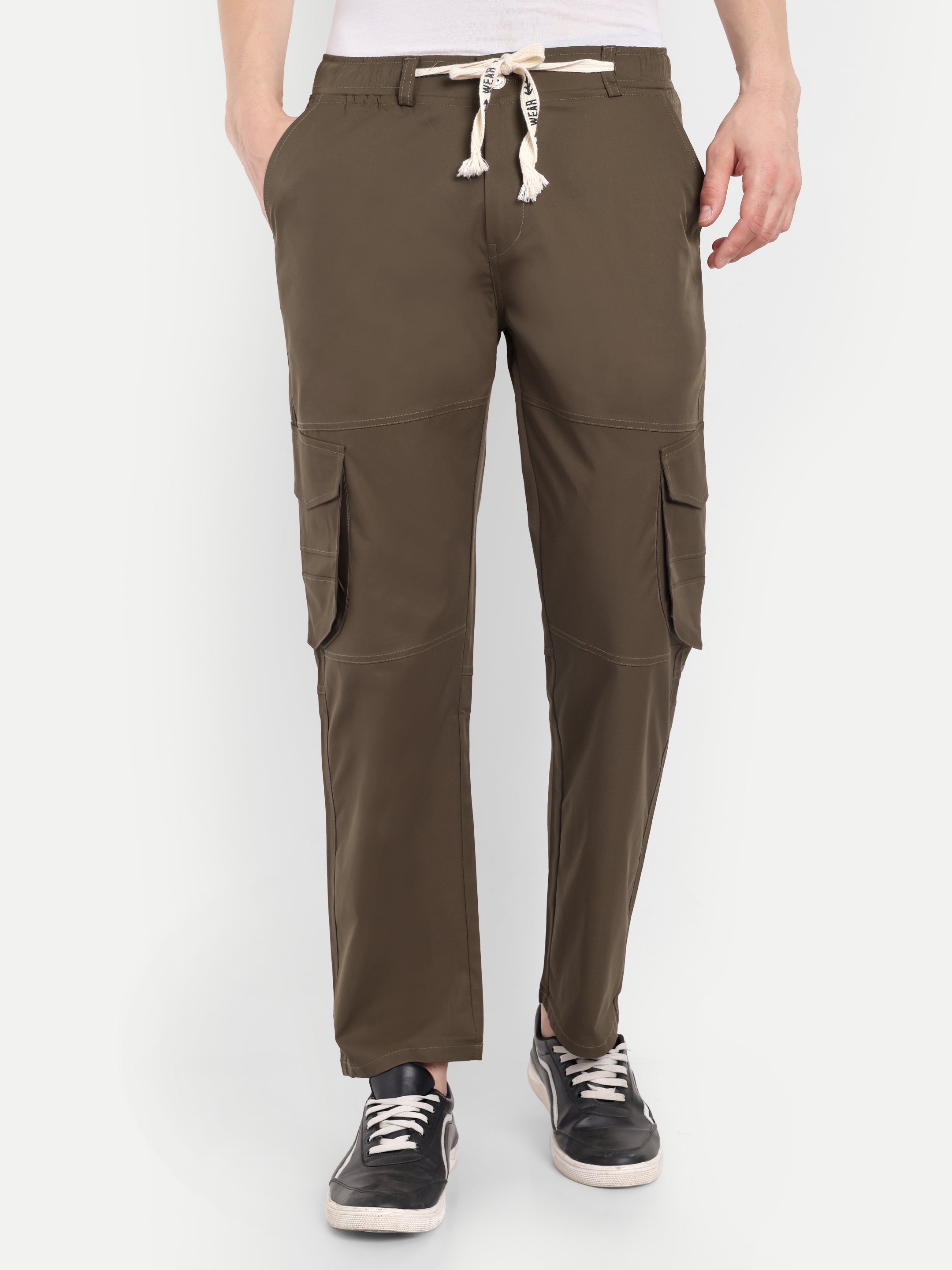 Earth Brown Men's Urban Style Cargos | Korean Fashion