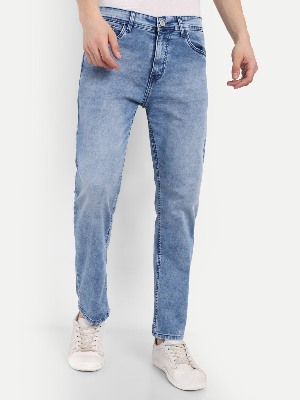 Ice Blue Men's  Stretchable Pants