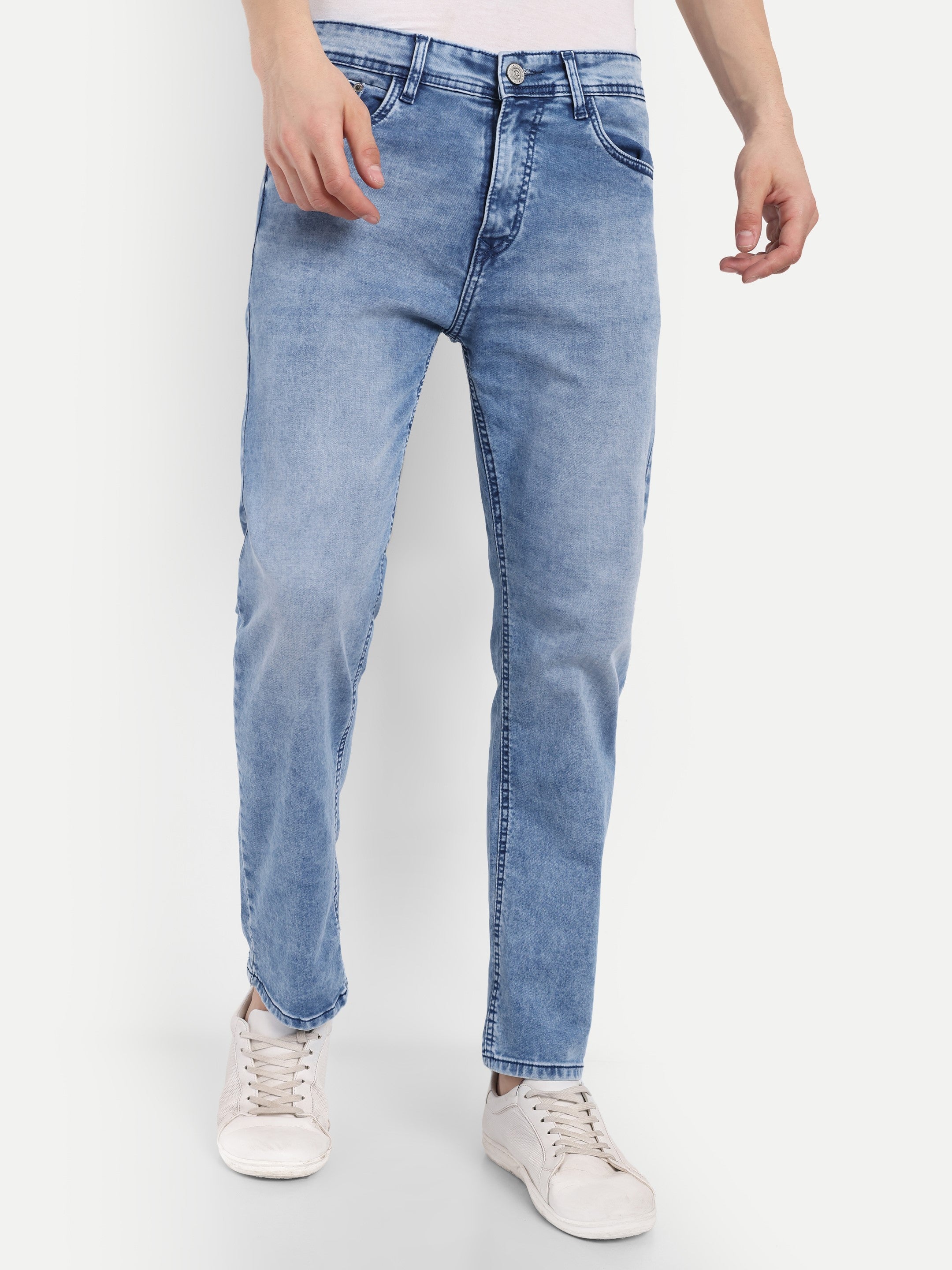 Ice Blue Men's  Stretchable Pants