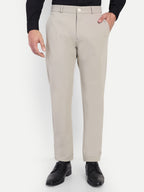 Light Beige Men's 4-way trousers | party wear & Office Wear