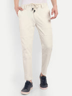 Cream Men's  Stretchable Pant