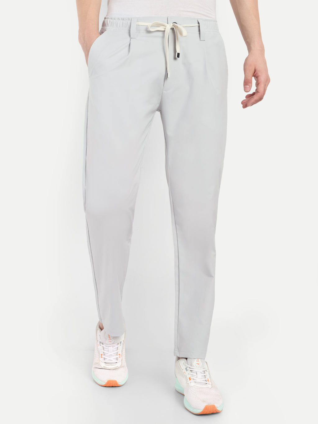 Men's  Light grey Stretchable Pants