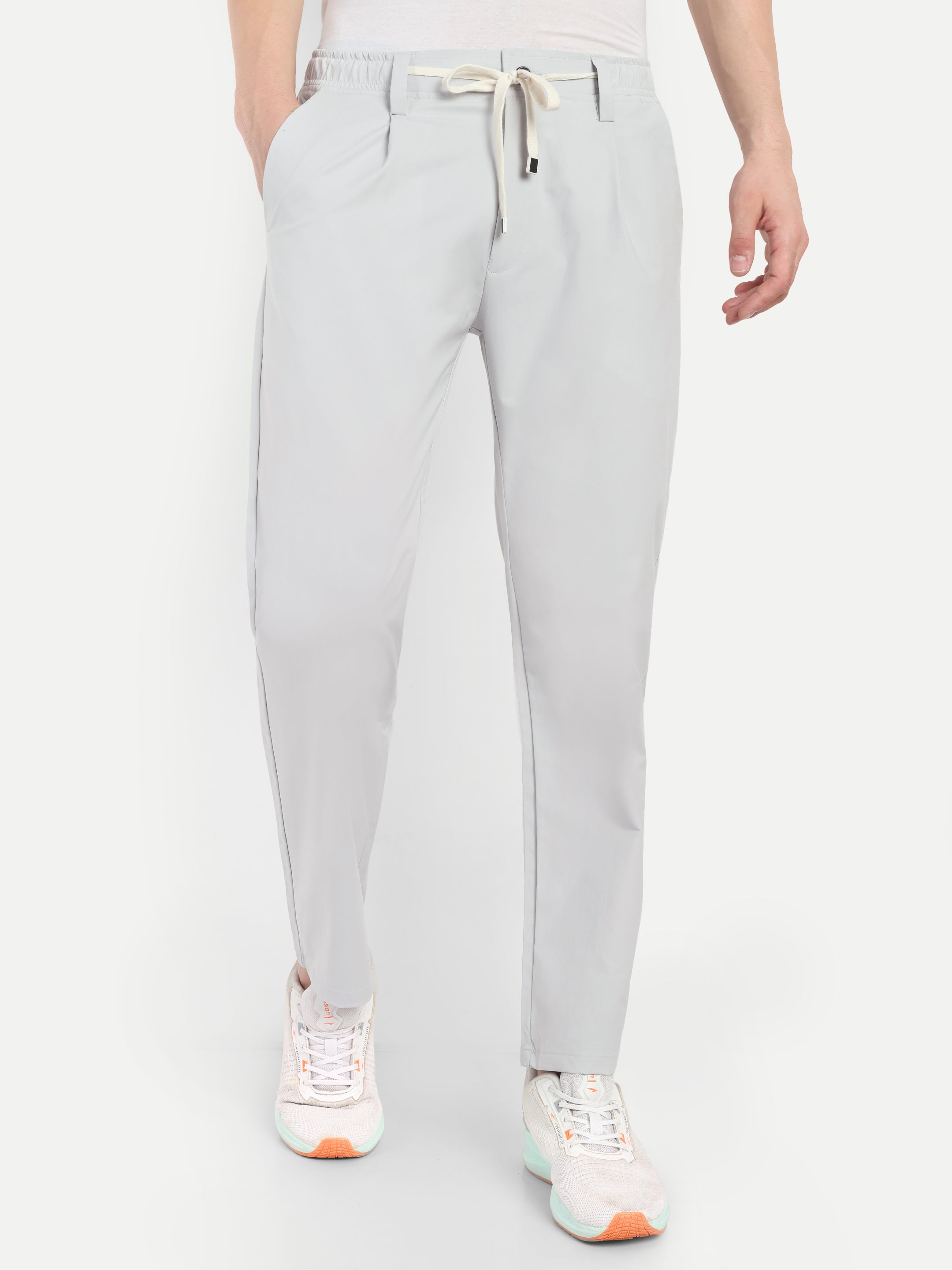 Men's  Light grey Stretchable Pants