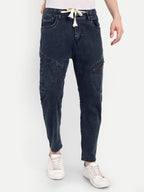 Indigo Blue Men's Surgical Jeans | Carrot Fit | 5 pockets + Zipper