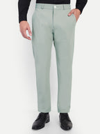 Pastel Green Men's 4-way trousers | party wear & Office Wear