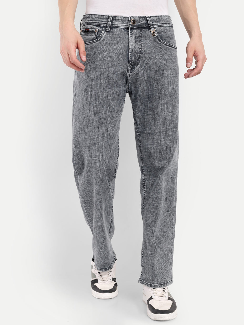 Grey-Black  Regular Straight Trouser