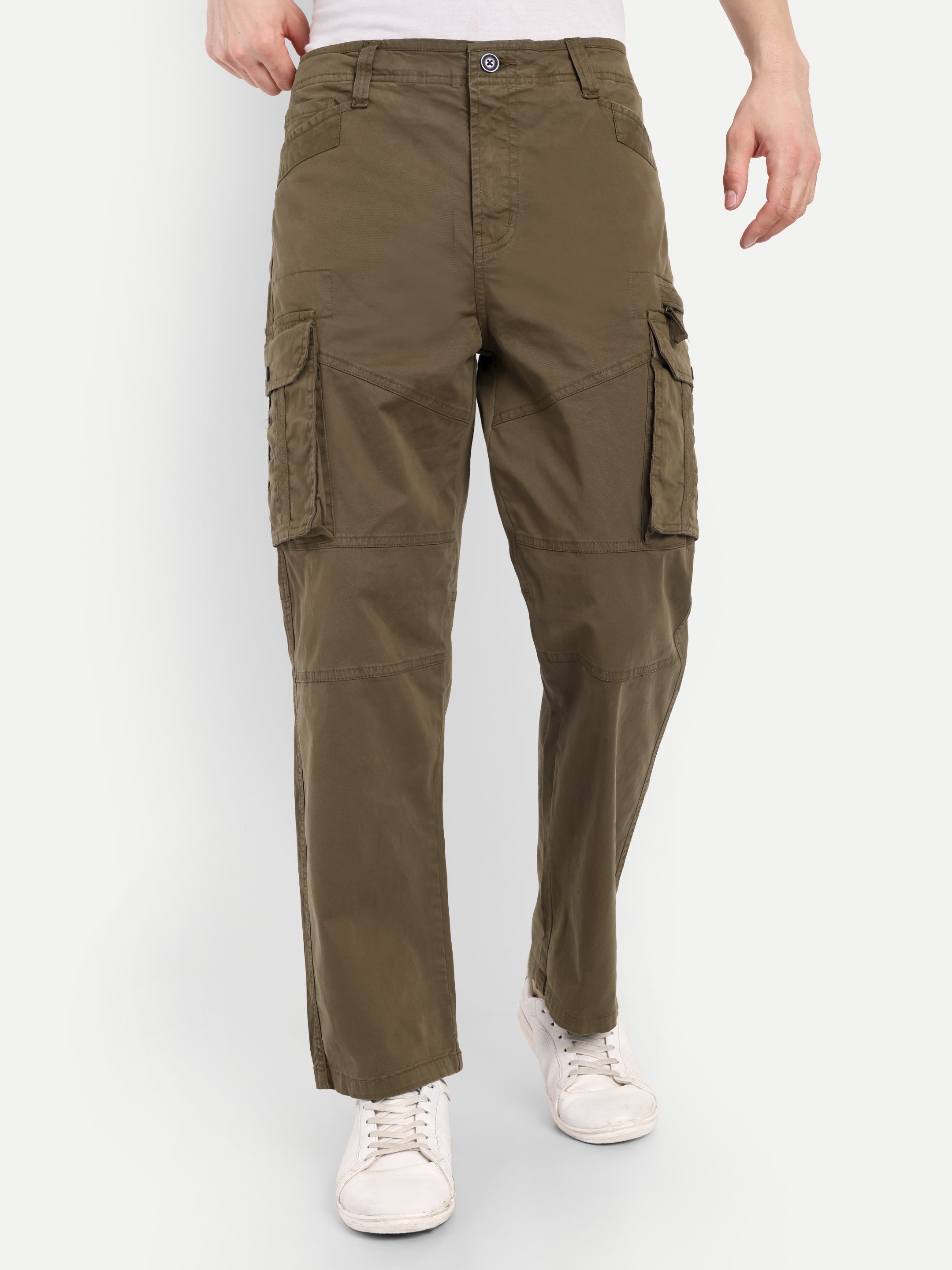 Earth Brown Men's Cargo | Straight Fit