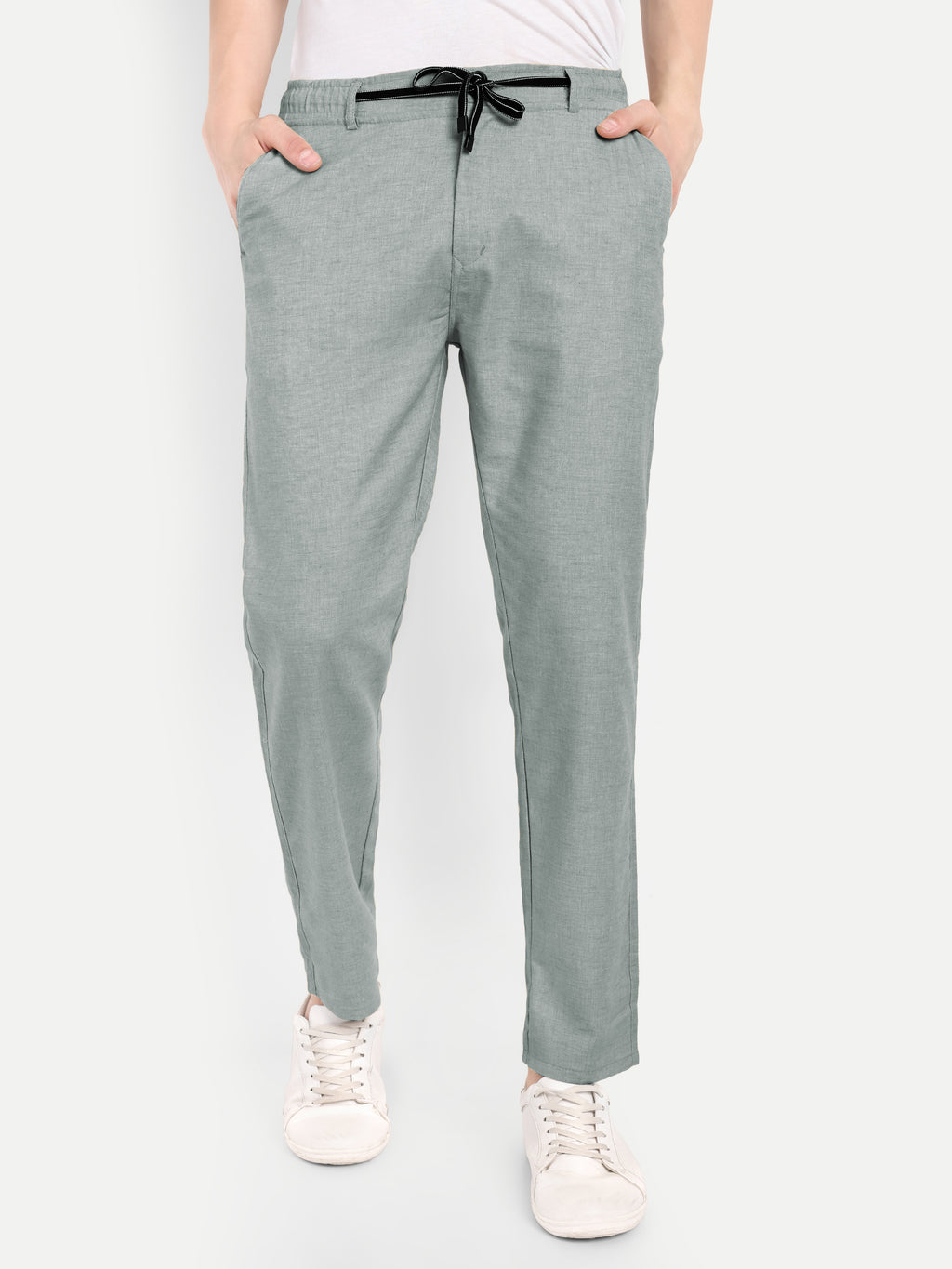 Grey Pant original linen, lightweight, stretchable, 100% safe dye, 6 pockets, clean look