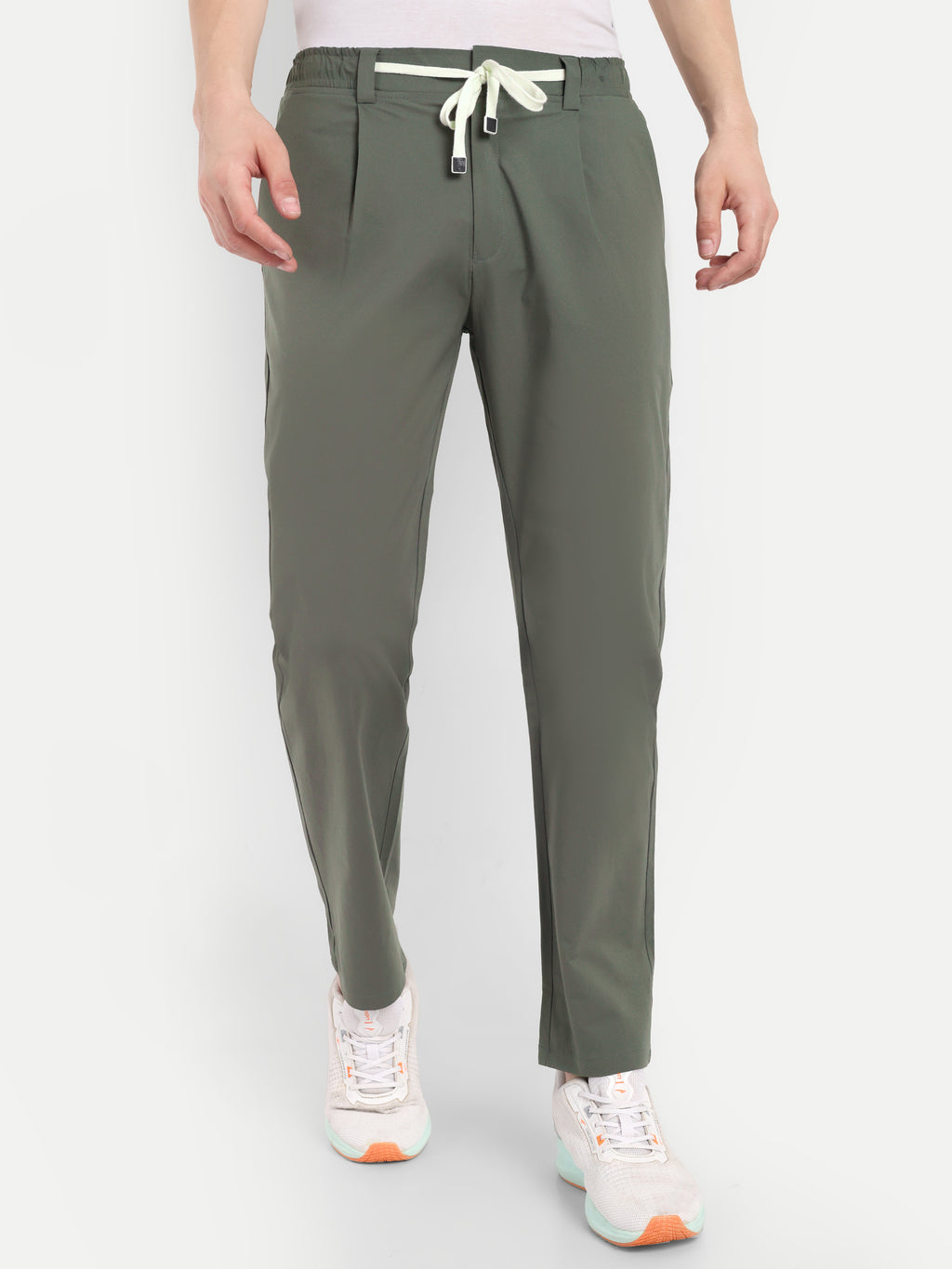 Olive Green  Men's  Stretchable Pant