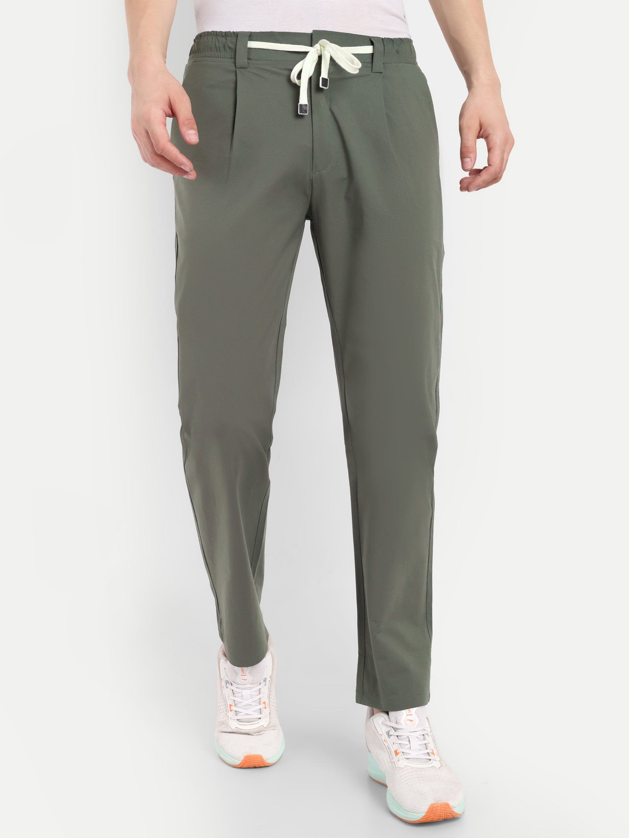 Olive Green  Men's  Stretchable Pant