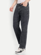 CJ-55690-2-28 || Ash Black Men's Pant Stretchable, mid rise, clean look, 5 pockets, regular length, straight fit