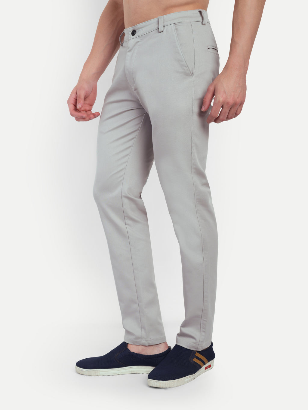 CHEMISTREE Men's Cotton Chinos Pants | 100% Safe Dye | Slim Fit Casual & Office Wear Trousers Bottle Green