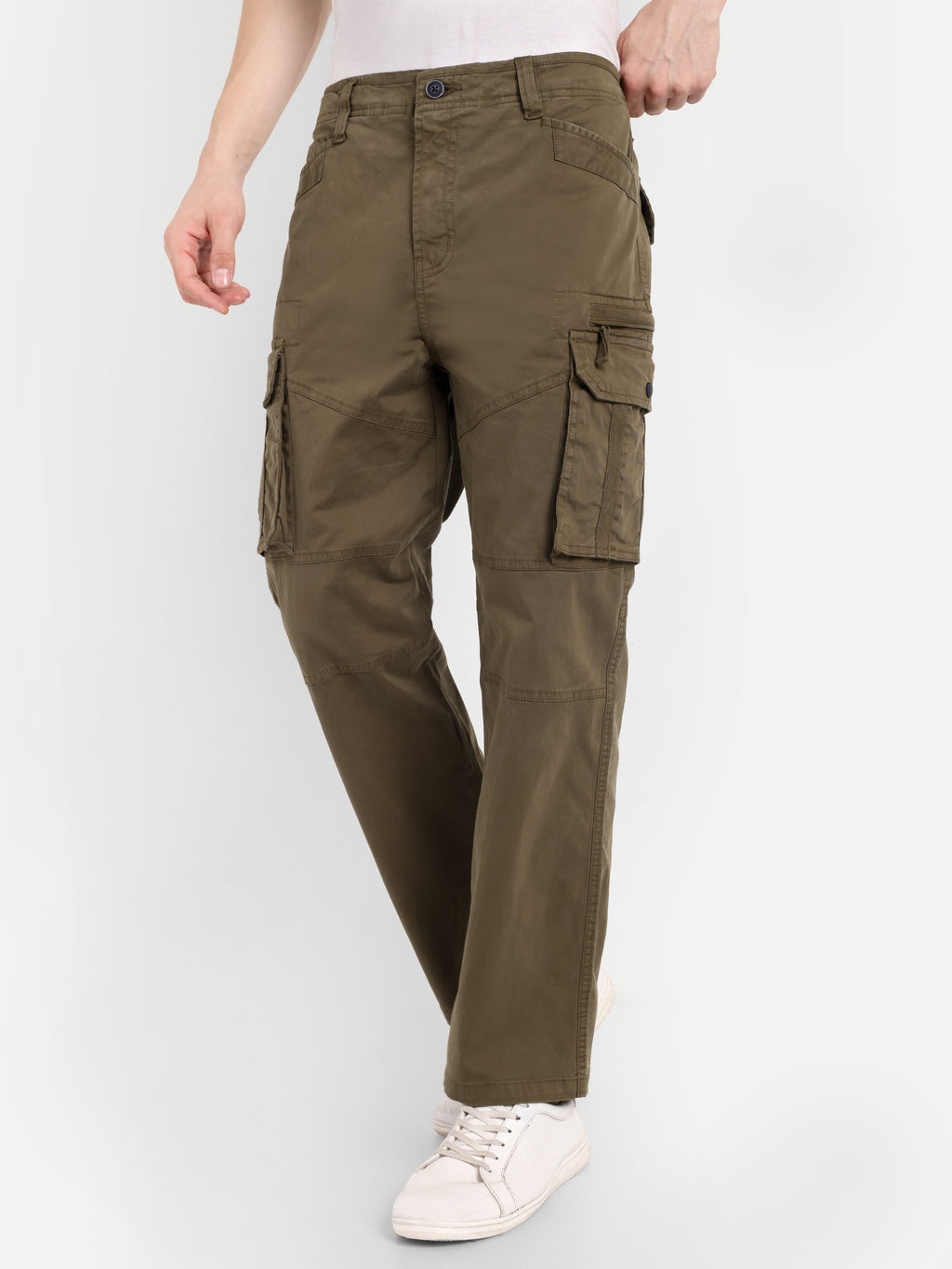 Earth Brown Men's Cargo | Straight Fit