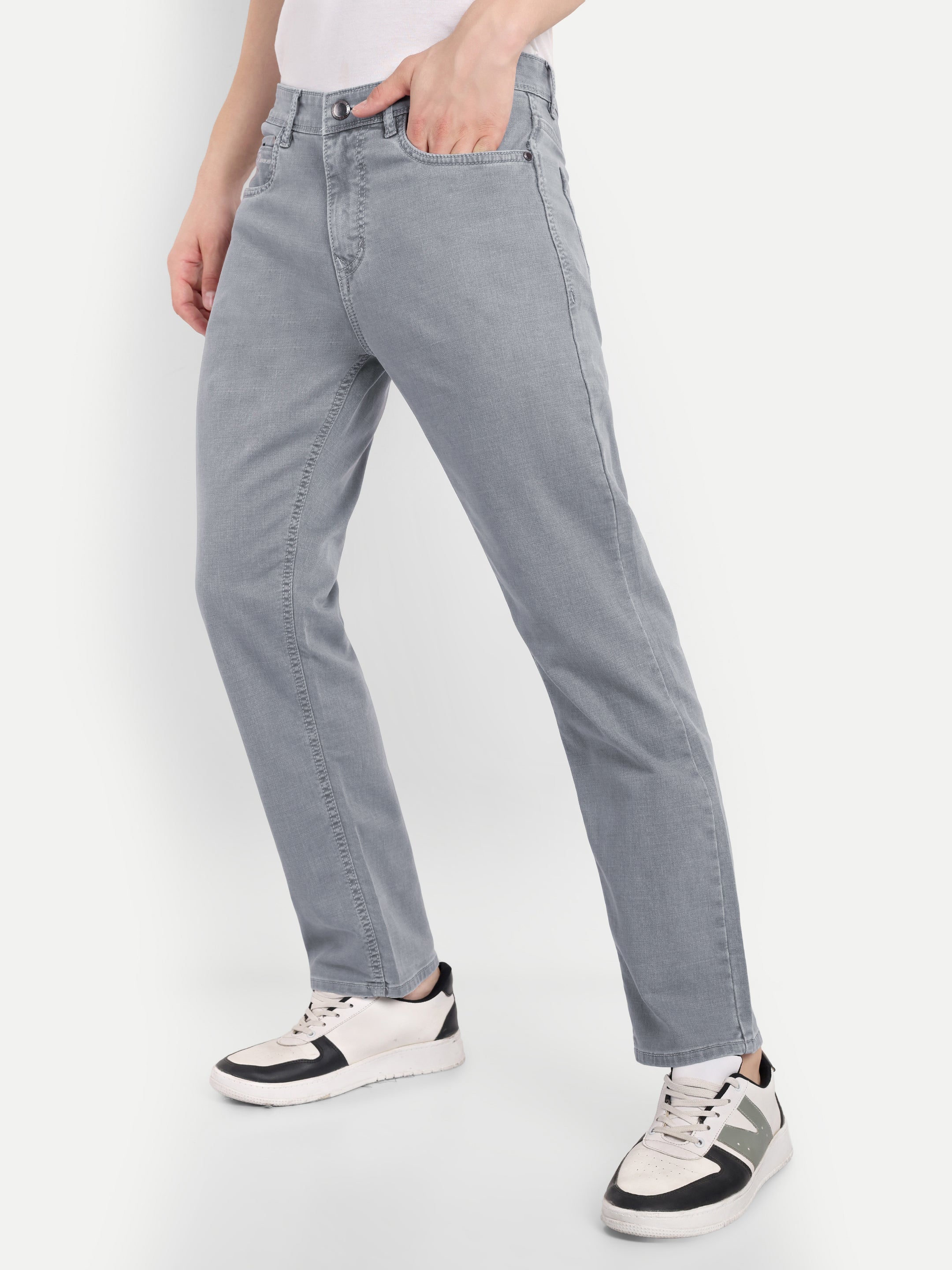 Ash Grey Sulphur jeans for men | Regular Fit