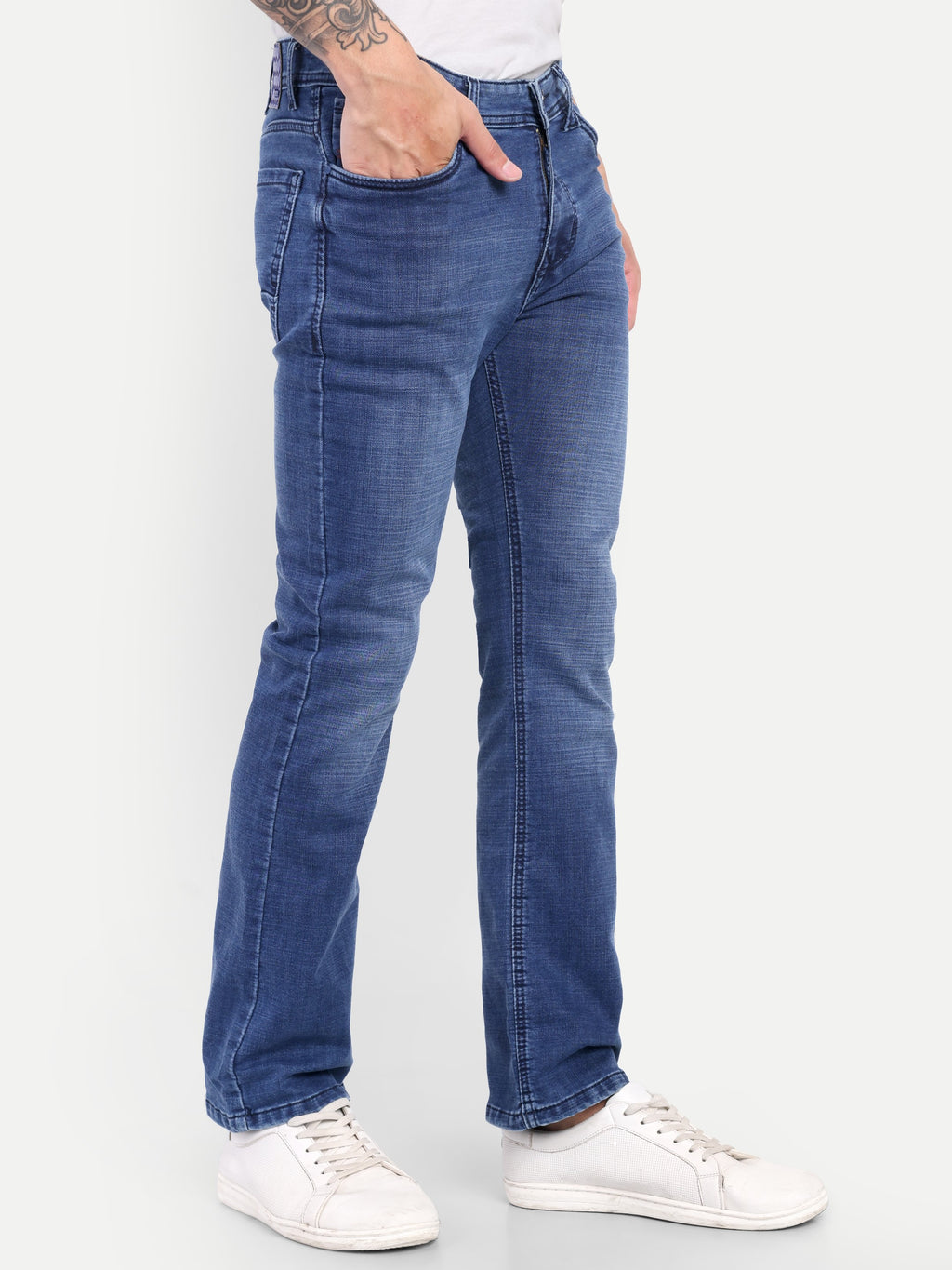 Men's  Deep Blue  Bell Bottom  jeans