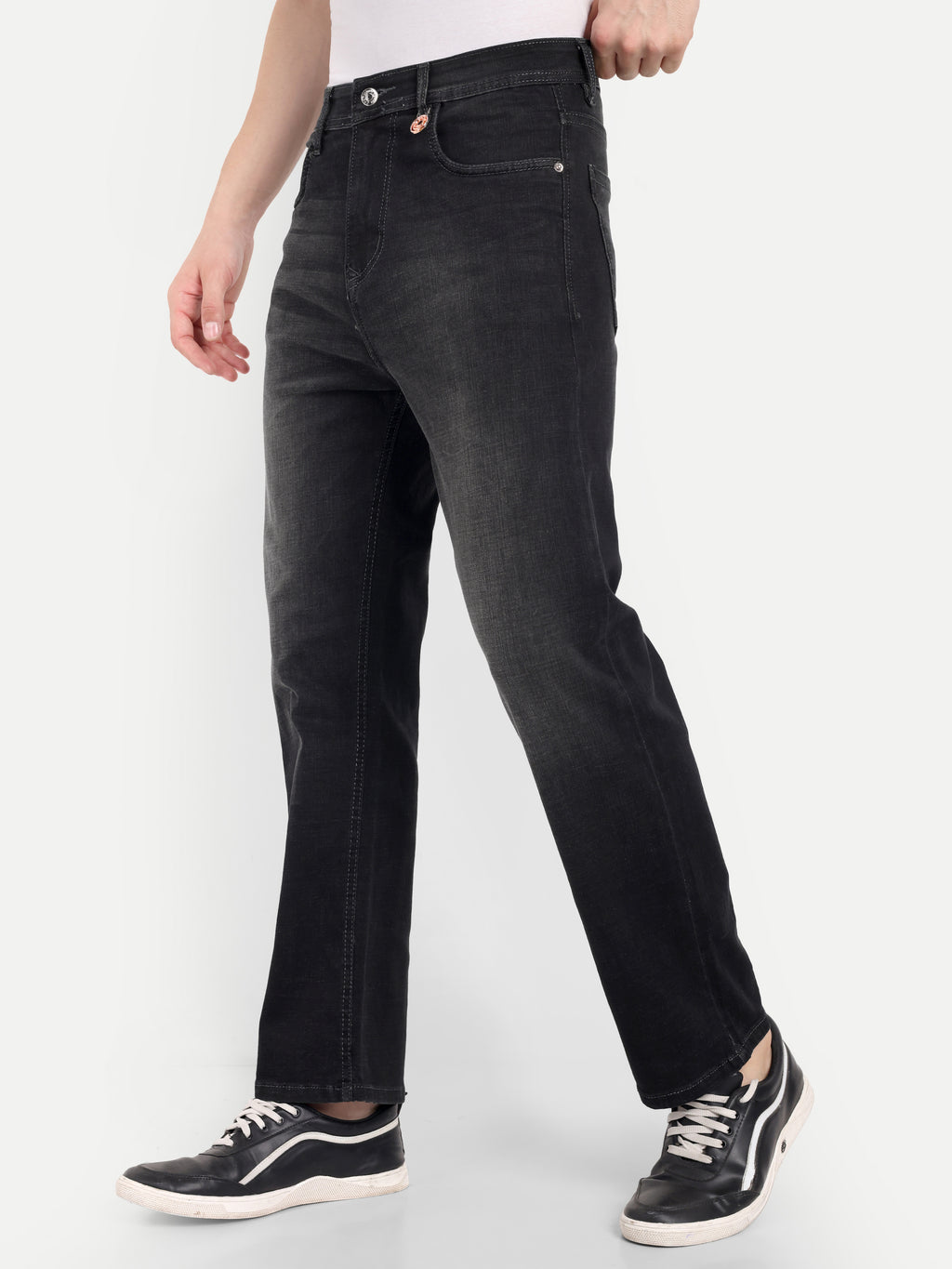 Vintage Black Men's  Stretchable  Pant