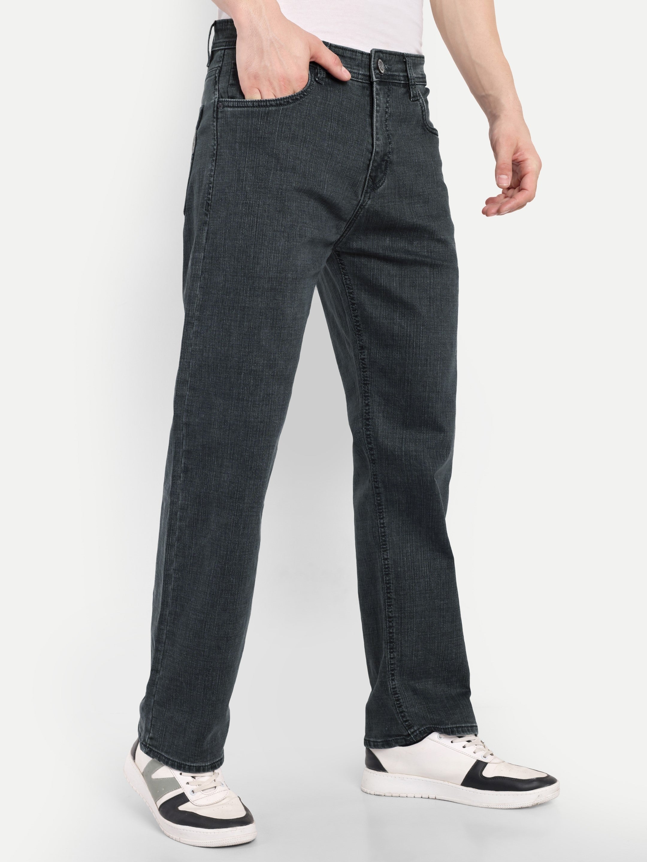 Carbon Black Men's Straight Fit Jeans