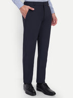 Navy Blue Men's 4-way trousers | party wear & Office Wear