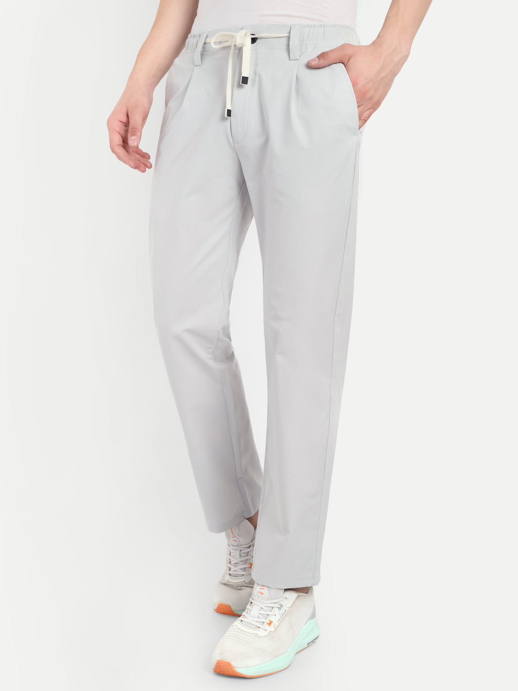 Men's  Light grey Stretchable Pants