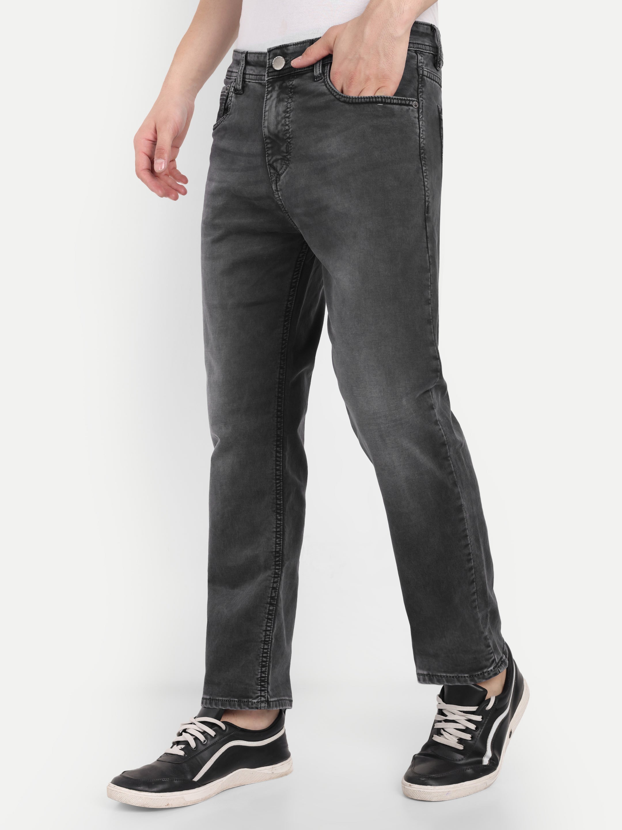 Charcoal Black Men’s Jeans | Regular Fit